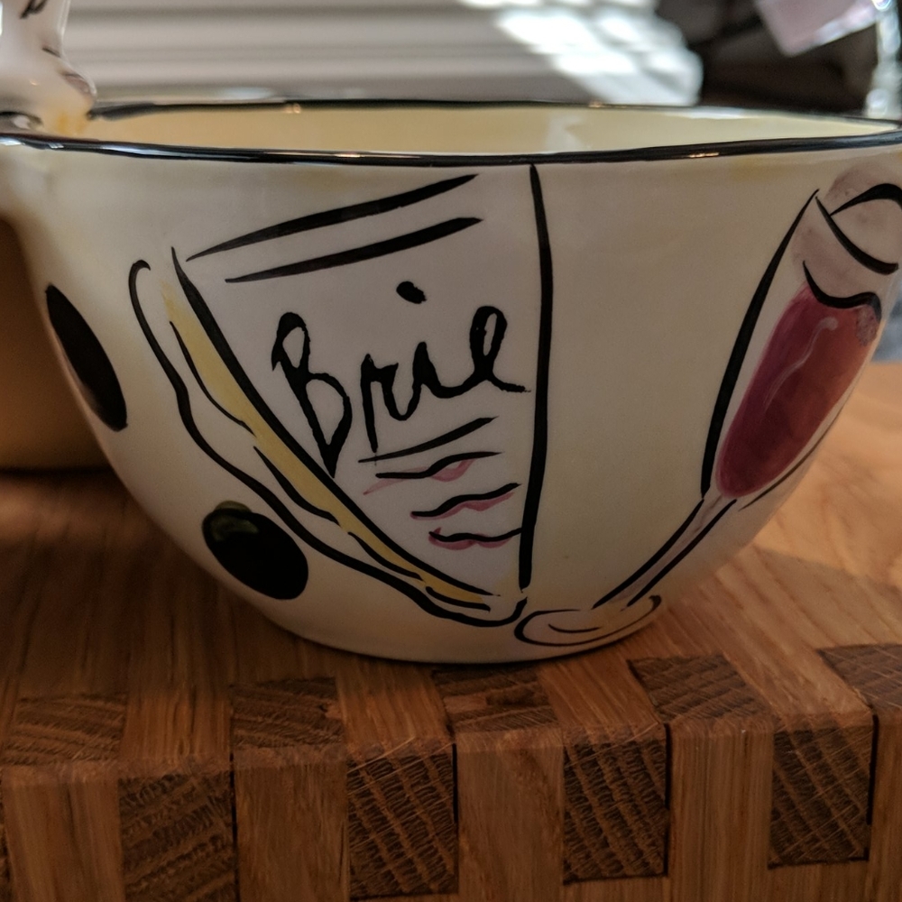 CLAY ART 3 section serving dish - Picture 3 of 7